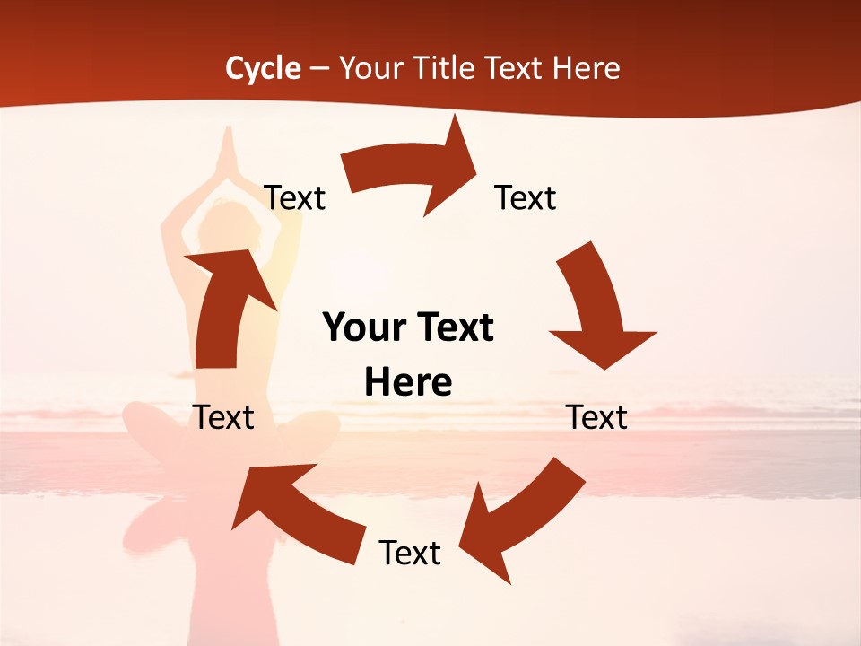 Sunset Spirituality Girl PowerPoint Template