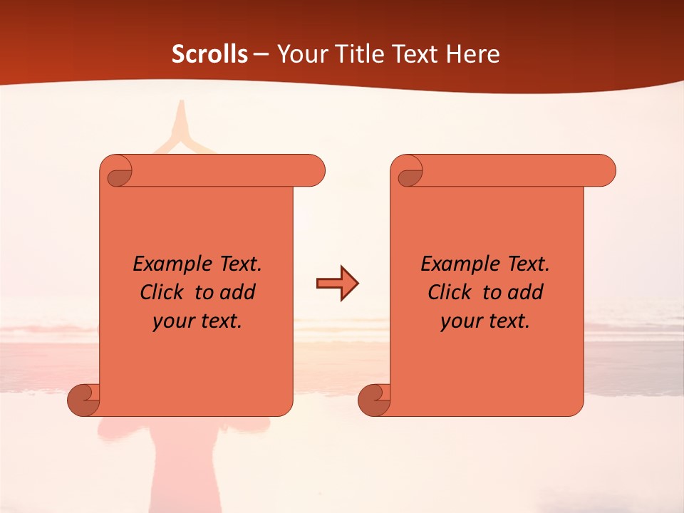 Sunset Spirituality Girl PowerPoint Template