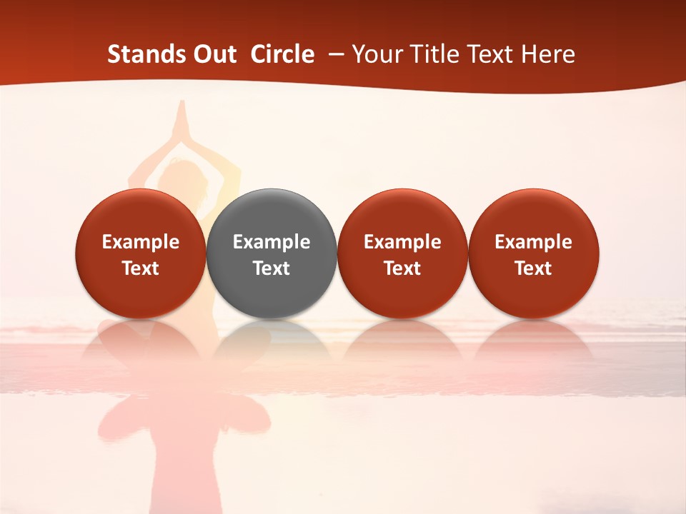Sunset Spirituality Girl PowerPoint Template