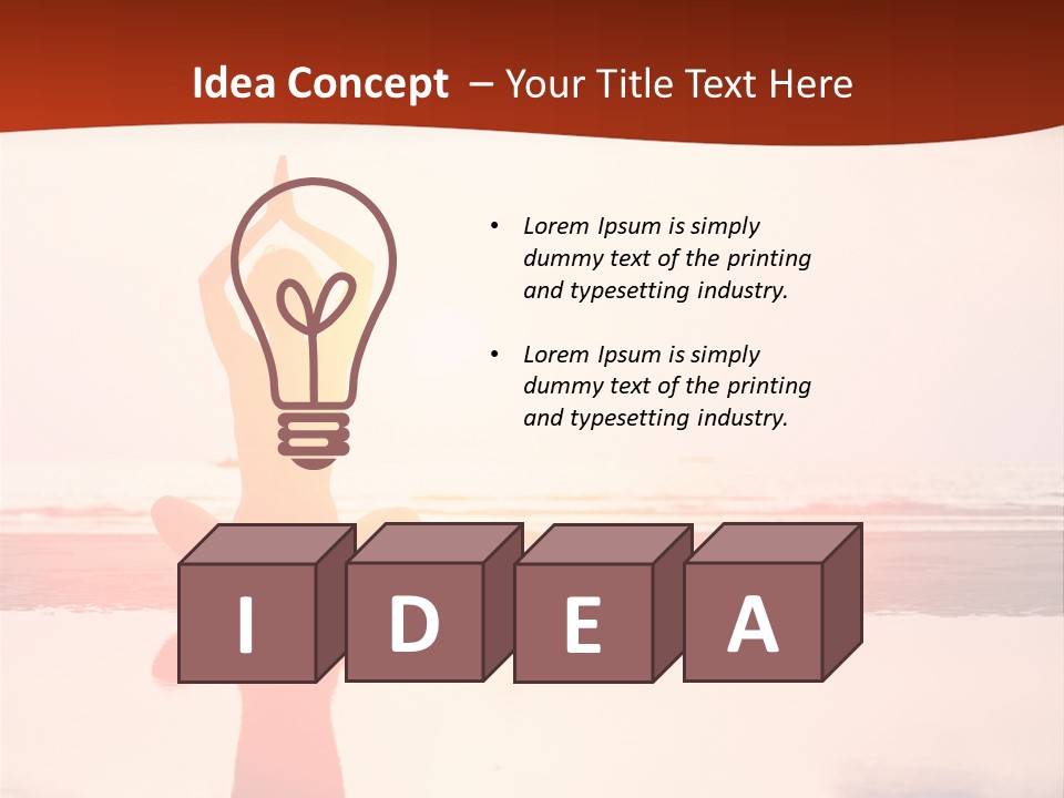 Sunset Spirituality Girl PowerPoint Template