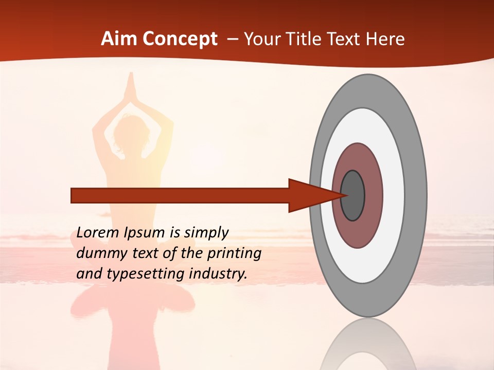 Sunset Spirituality Girl PowerPoint Template