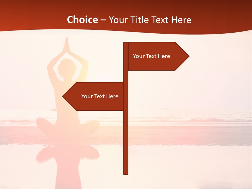 Sunset Spirituality Girl PowerPoint Template