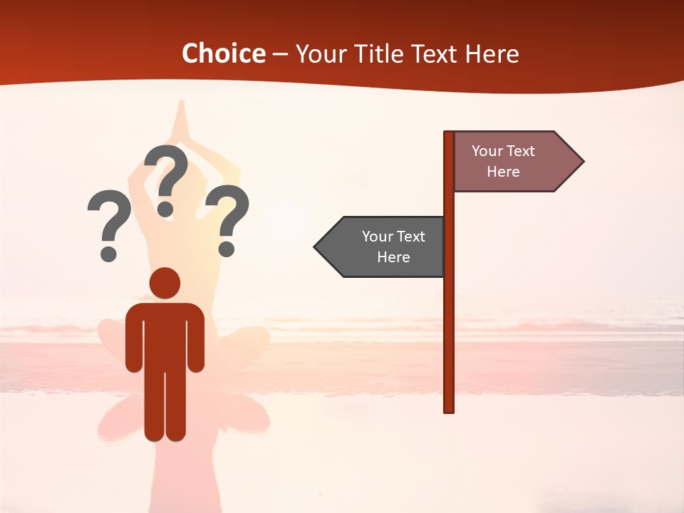 Sunset Spirituality Girl PowerPoint Template