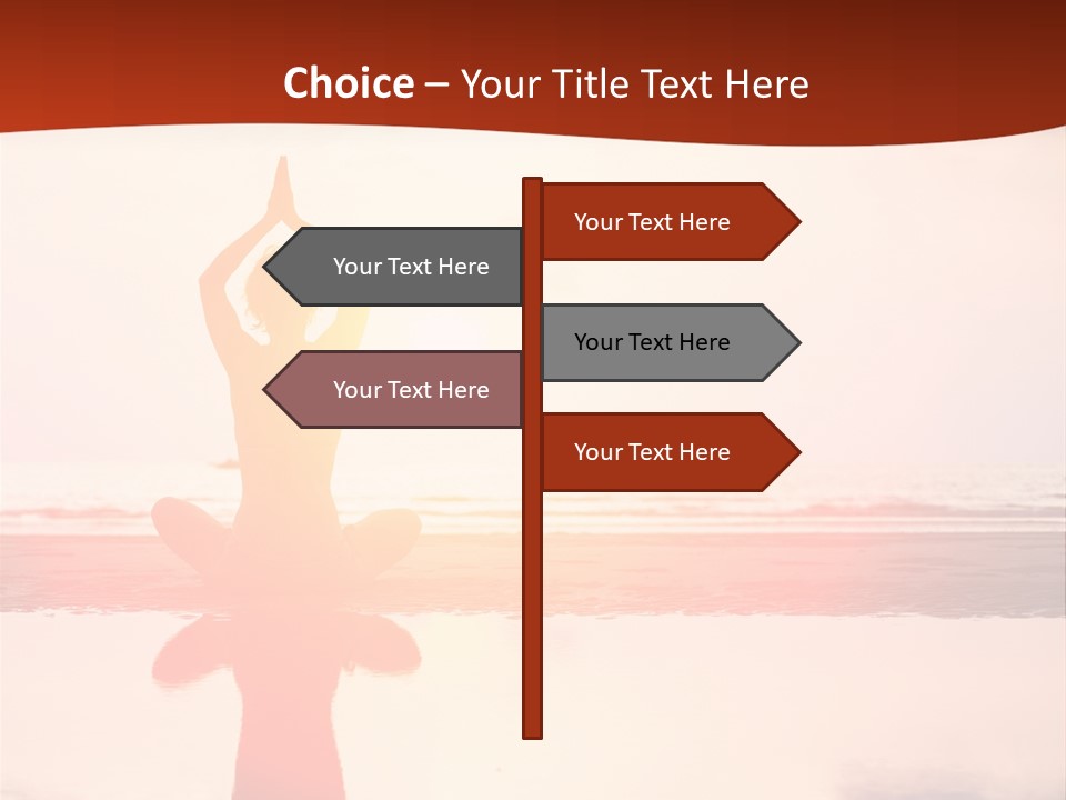 Sunset Spirituality Girl PowerPoint Template