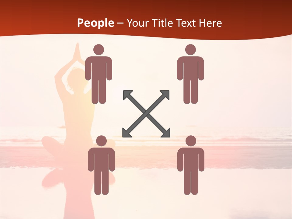 Sunset Spirituality Girl PowerPoint Template