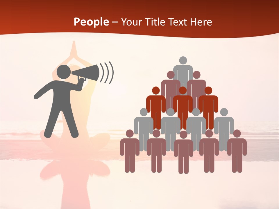 Sunset Spirituality Girl PowerPoint Template