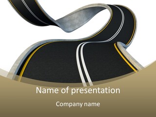 Curve Over Traffic PowerPoint Template