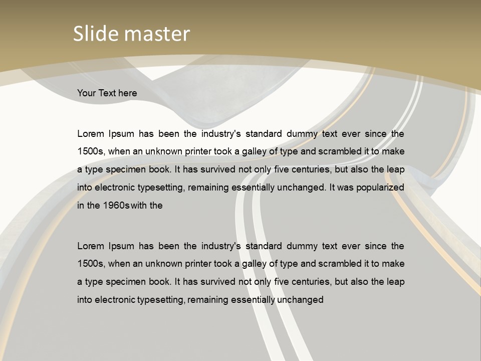 Curve Over Traffic PowerPoint Template