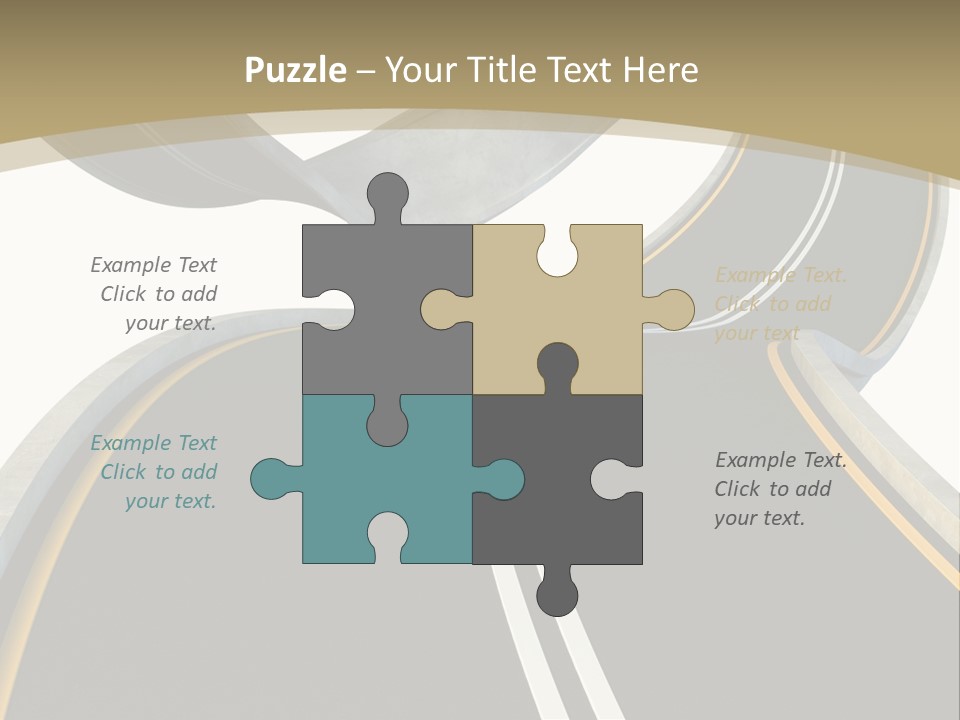 Curve Over Traffic PowerPoint Template