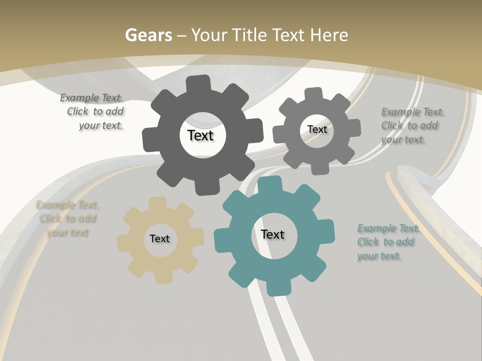 Curve Over Traffic PowerPoint Template