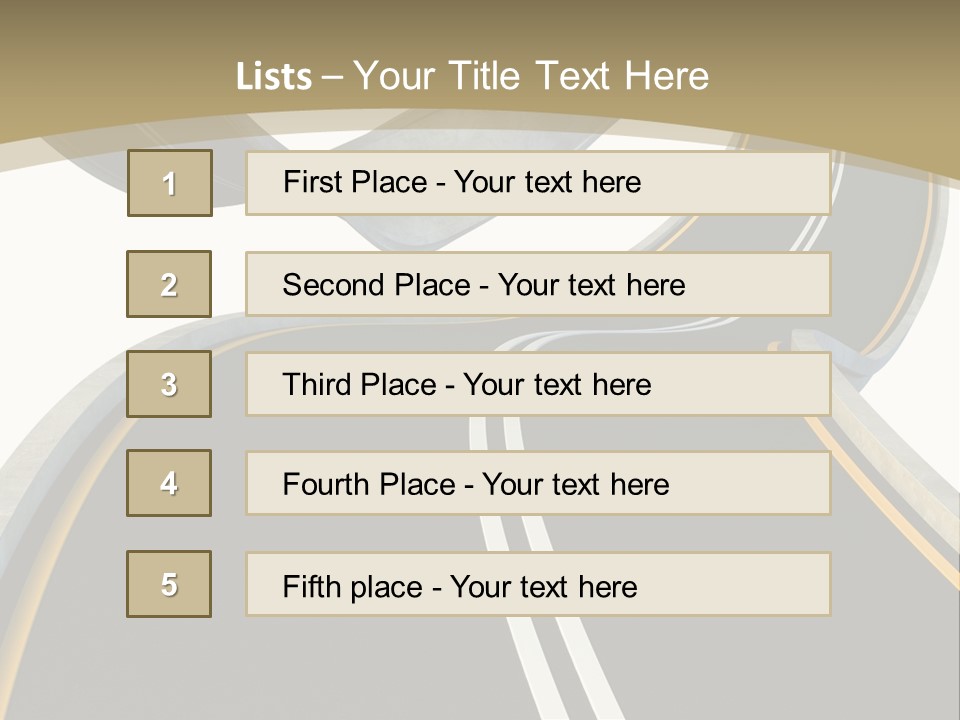 Curve Over Traffic PowerPoint Template