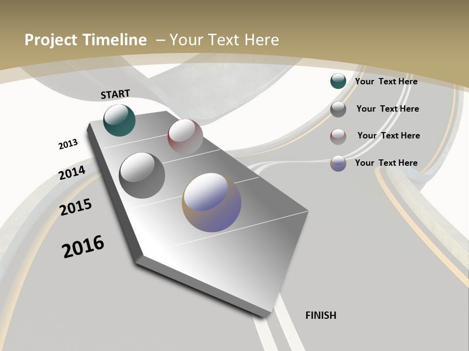 Curve Over Traffic PowerPoint Template