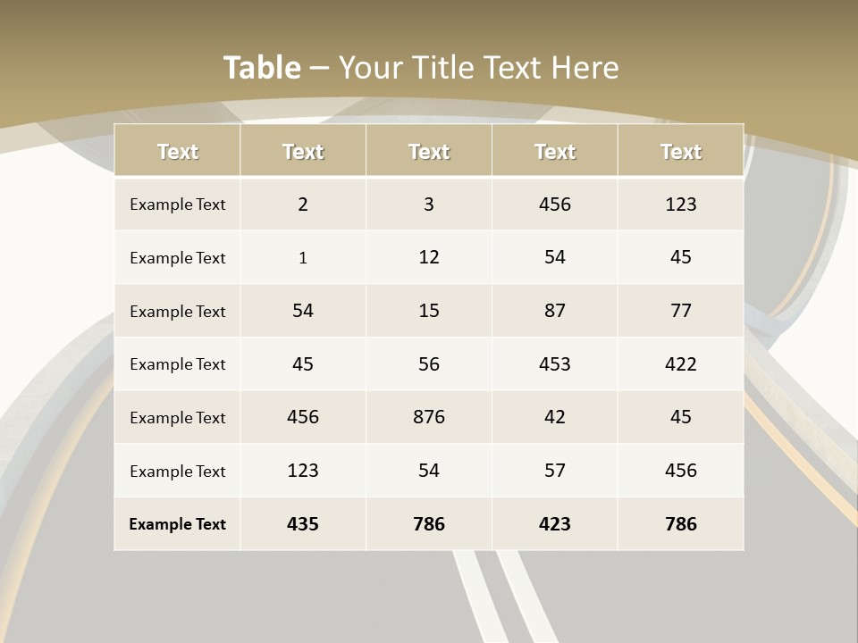 Curve Over Traffic PowerPoint Template