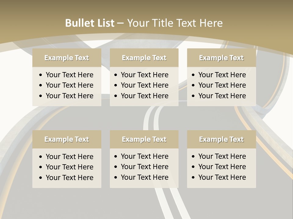 Curve Over Traffic PowerPoint Template