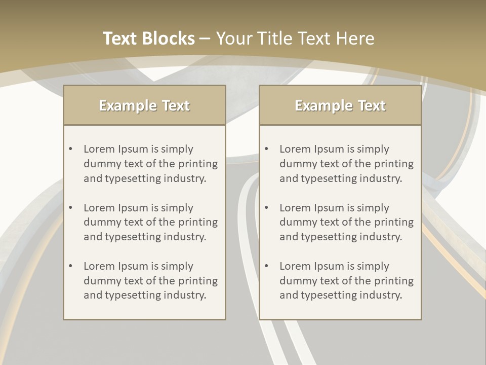 Curve Over Traffic PowerPoint Template