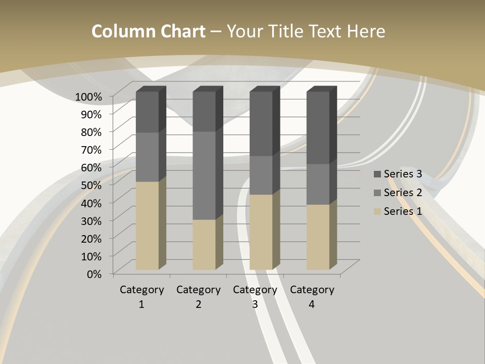 Curve Over Traffic PowerPoint Template