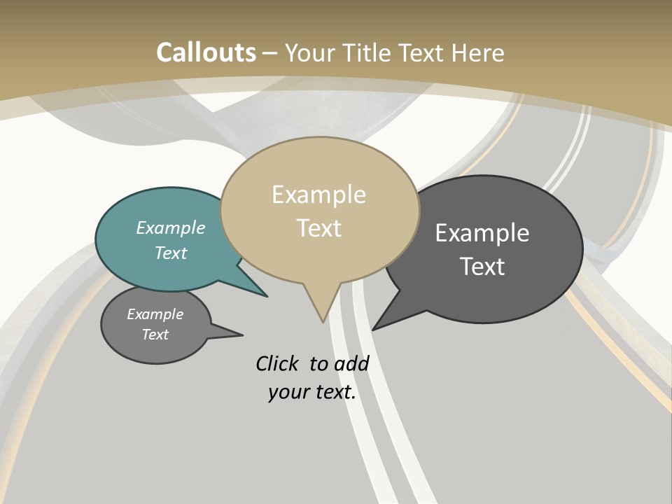 Curve Over Traffic PowerPoint Template