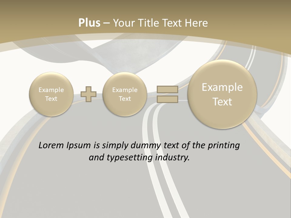 Curve Over Traffic PowerPoint Template