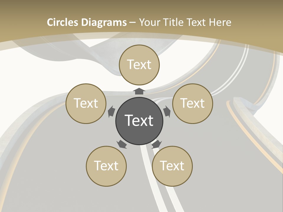 Curve Over Traffic PowerPoint Template
