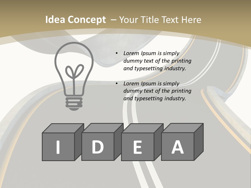 Curve Over Traffic PowerPoint Template