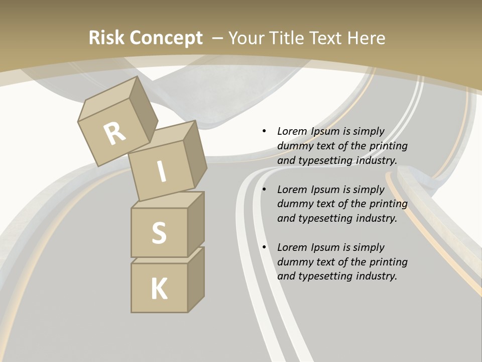 Curve Over Traffic PowerPoint Template