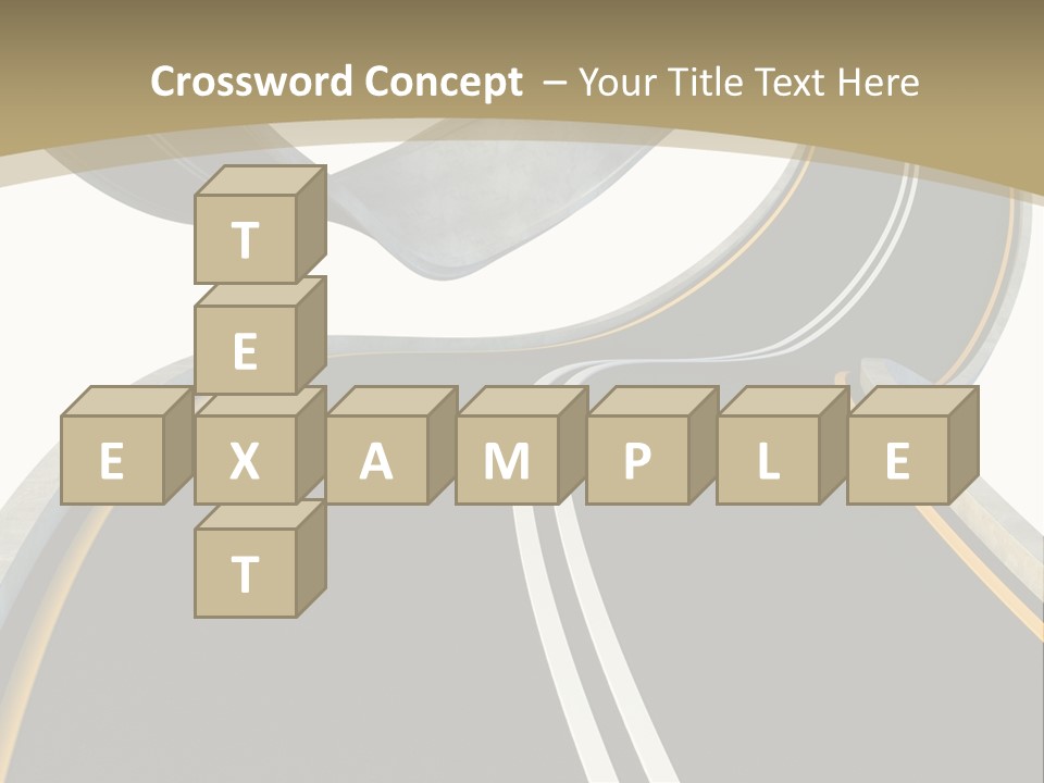 Curve Over Traffic PowerPoint Template