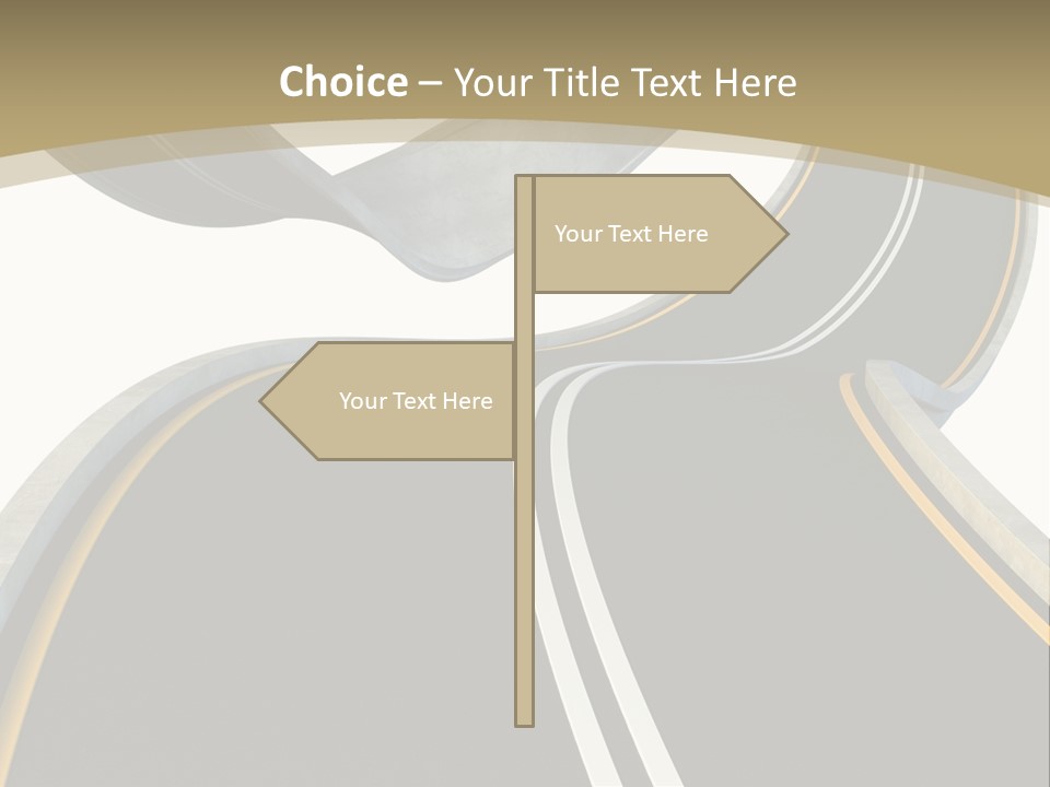 Curve Over Traffic PowerPoint Template
