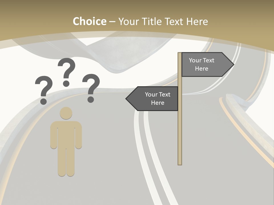 Curve Over Traffic PowerPoint Template