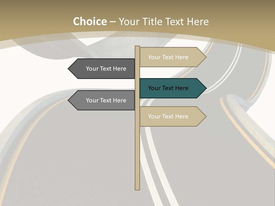 Curve Over Traffic PowerPoint Template