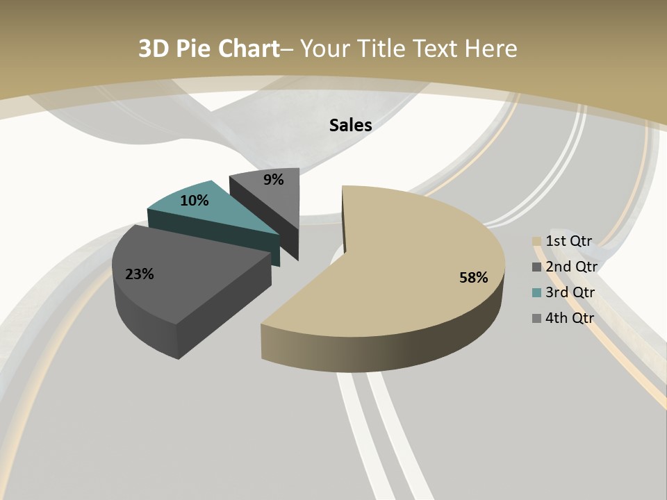 Curve Over Traffic PowerPoint Template