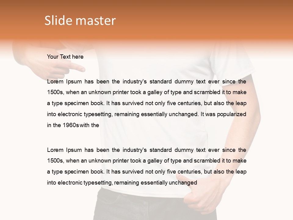 Teen Men White PowerPoint Template