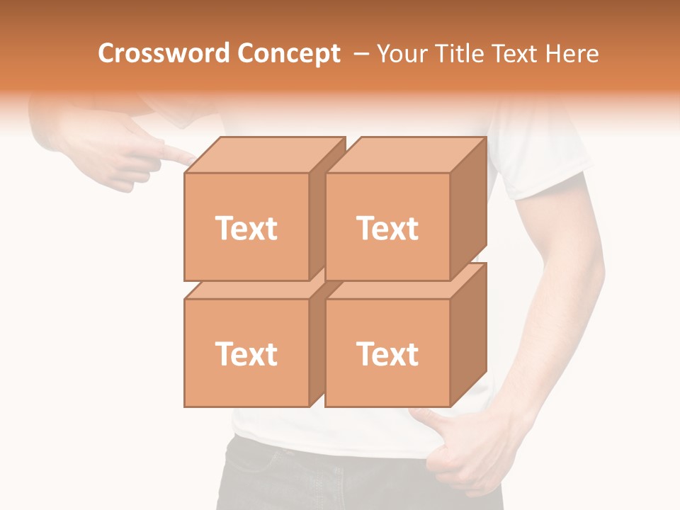 Teen Men White PowerPoint Template