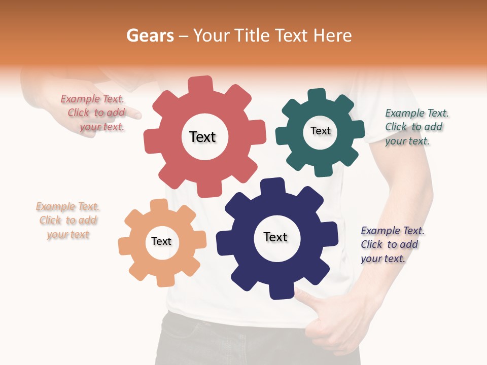 Teen Men White PowerPoint Template