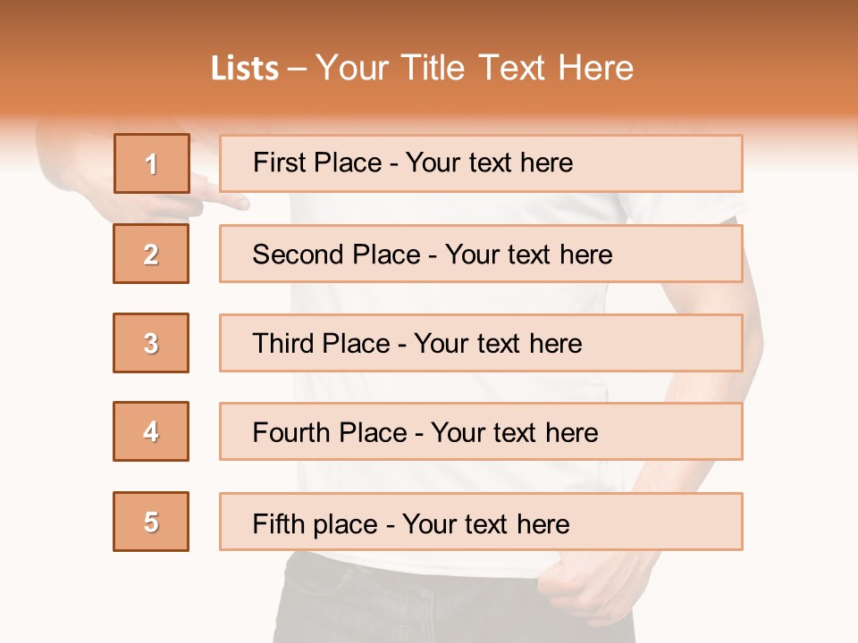 Teen Men White PowerPoint Template