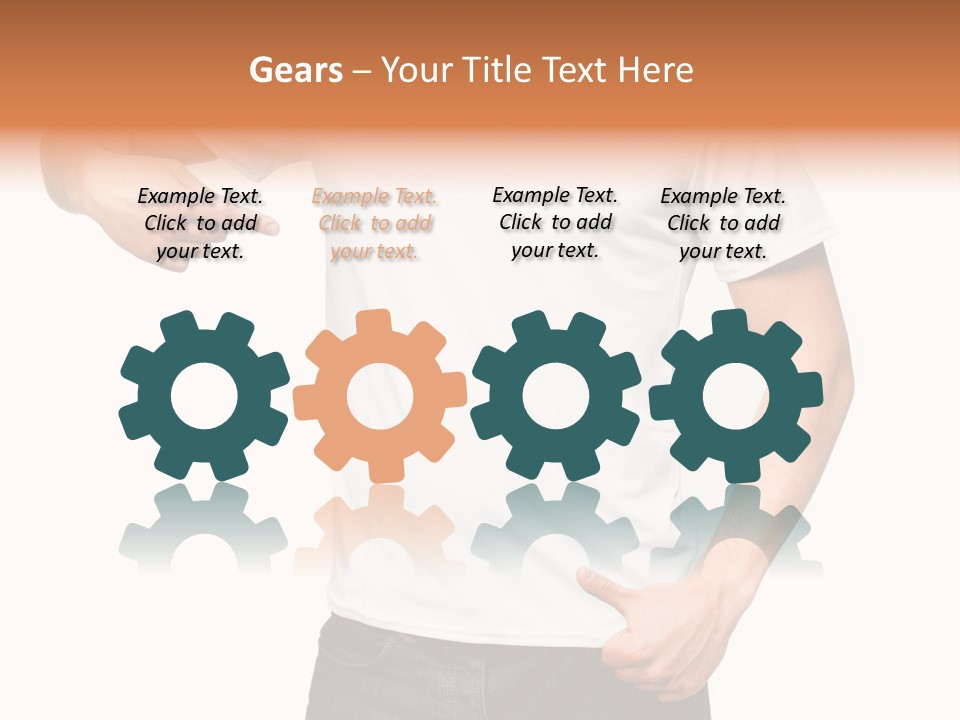 Teen Men White PowerPoint Template