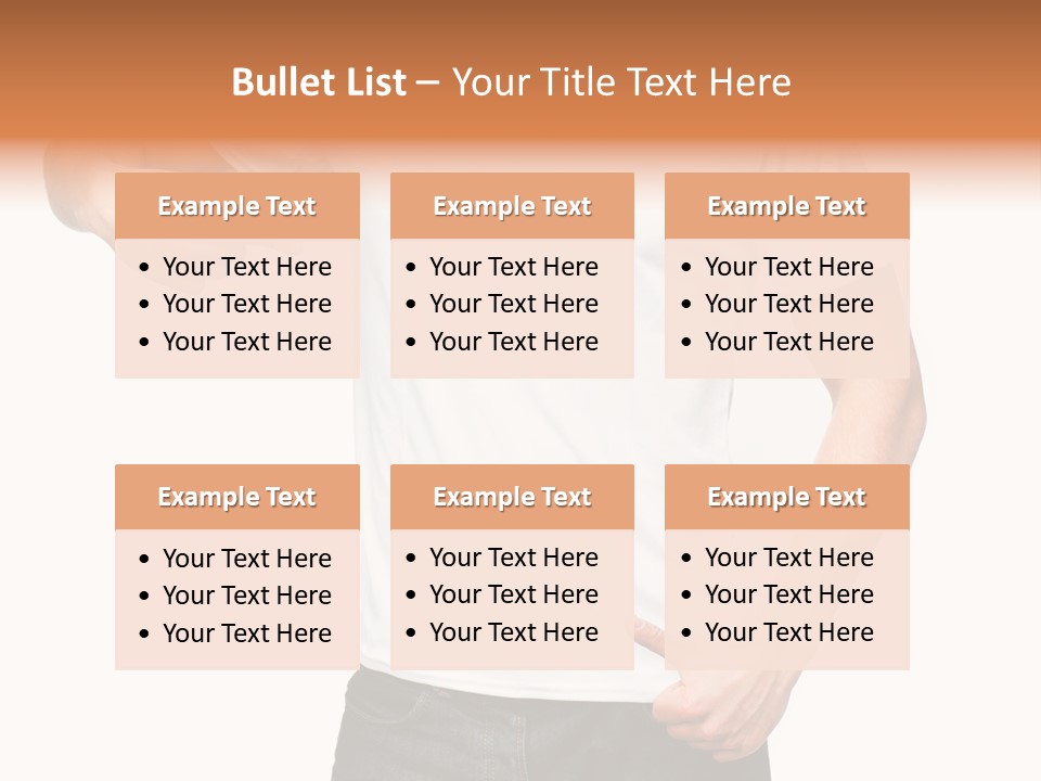 Teen Men White PowerPoint Template