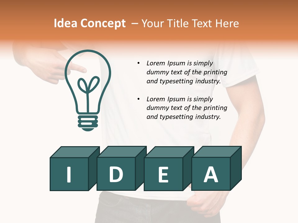 Teen Men White PowerPoint Template