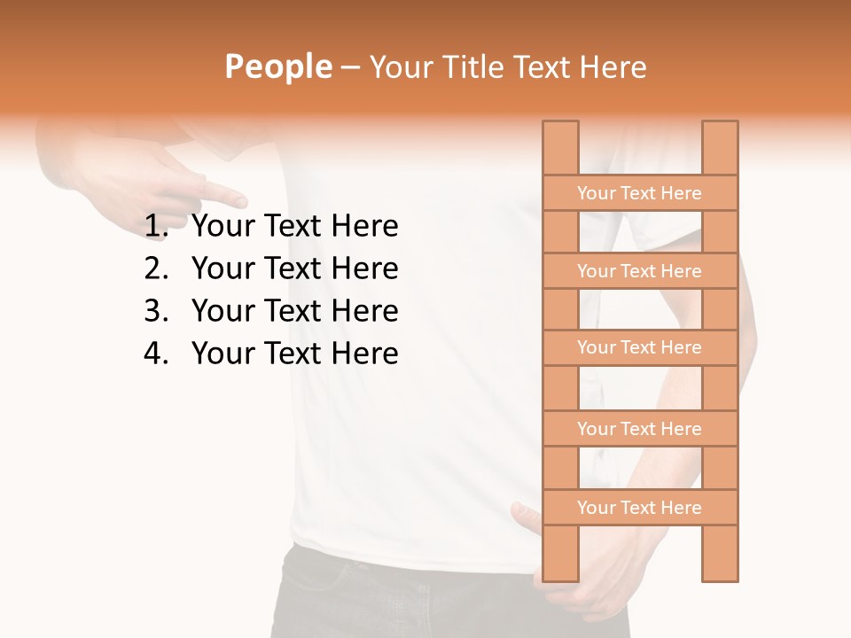 Teen Men White PowerPoint Template