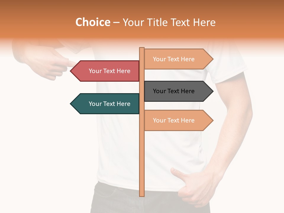 Teen Men White PowerPoint Template