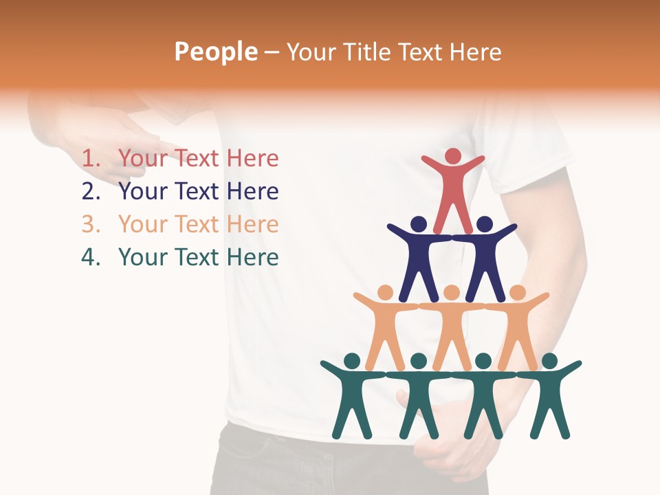 Teen Men White PowerPoint Template