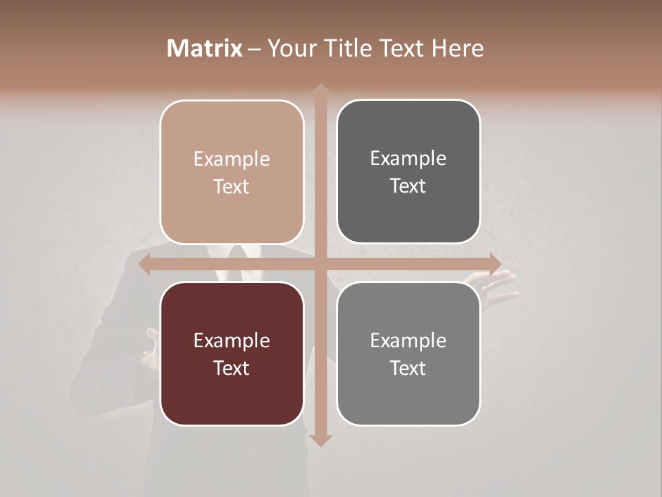 White Blindfolded Touch PowerPoint Template