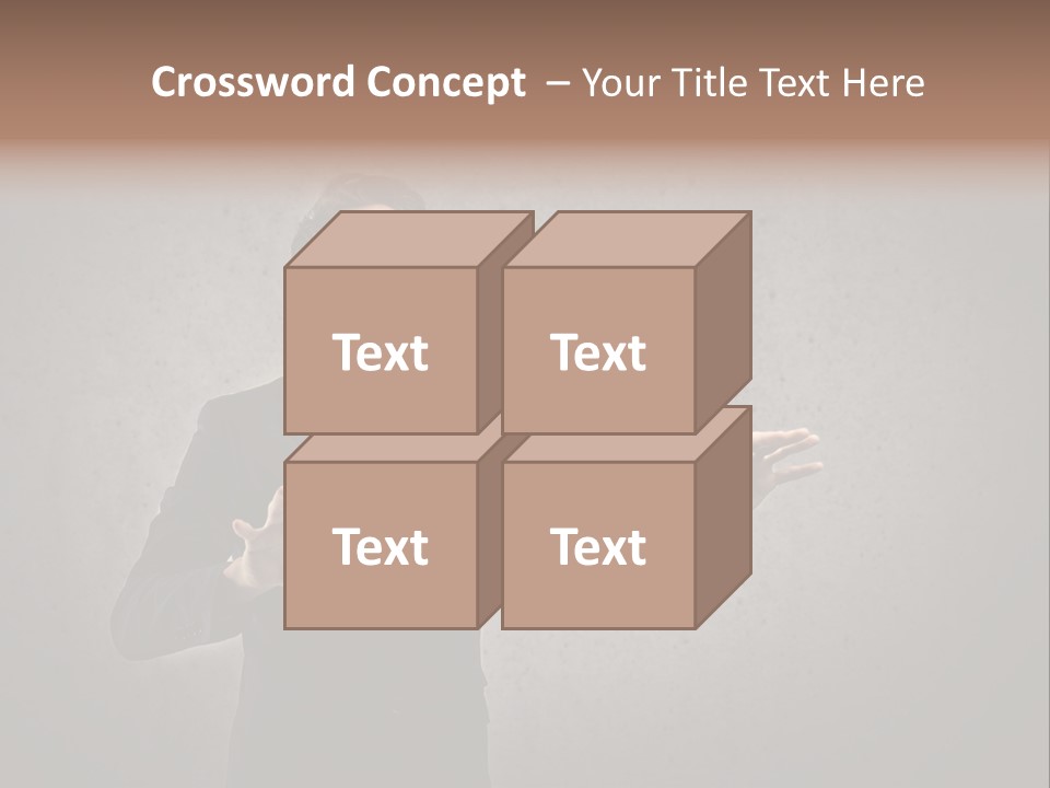 White Blindfolded Touch PowerPoint Template