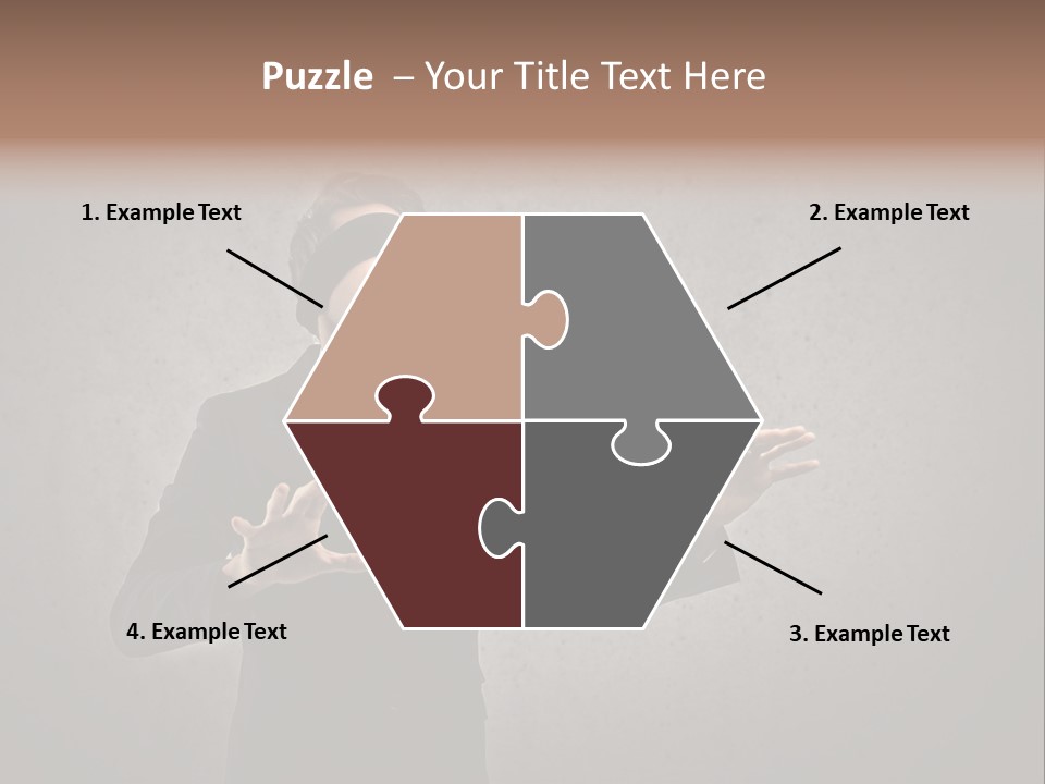 White Blindfolded Touch PowerPoint Template