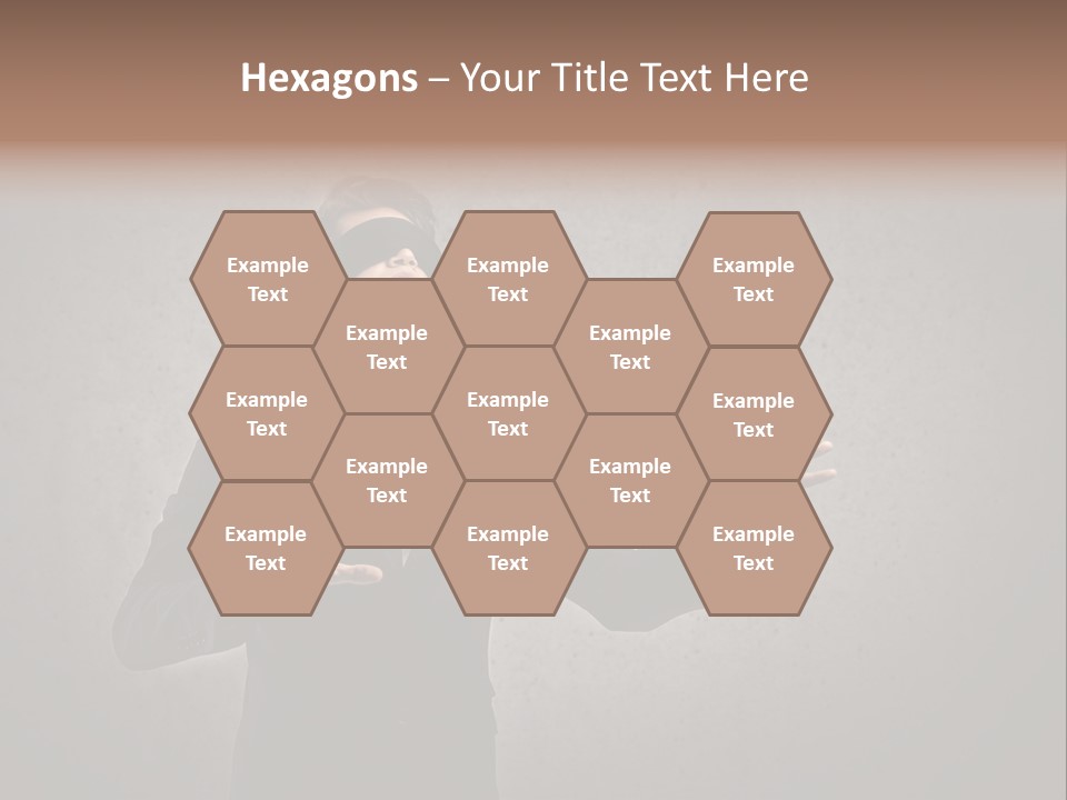 White Blindfolded Touch PowerPoint Template