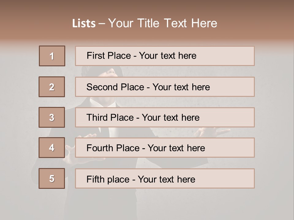 White Blindfolded Touch PowerPoint Template
