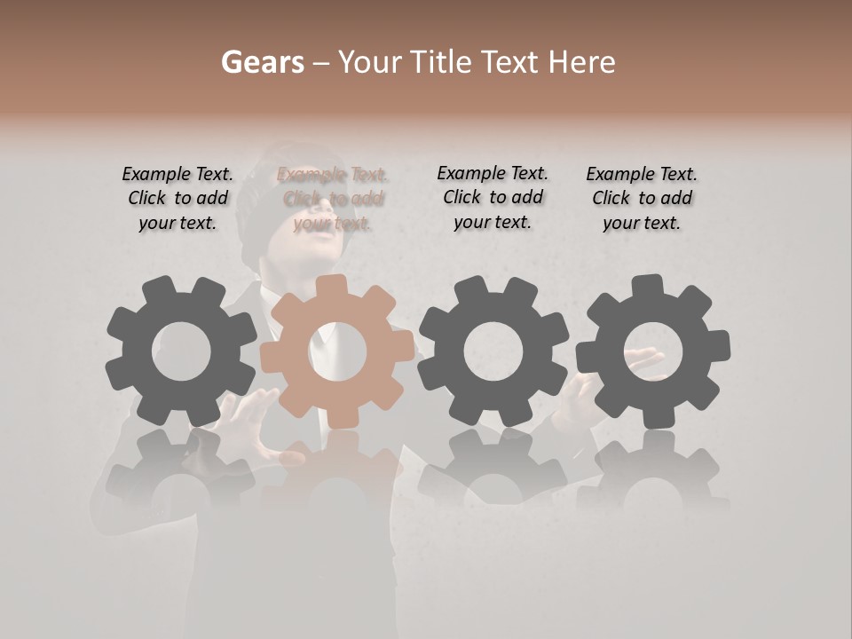 White Blindfolded Touch PowerPoint Template