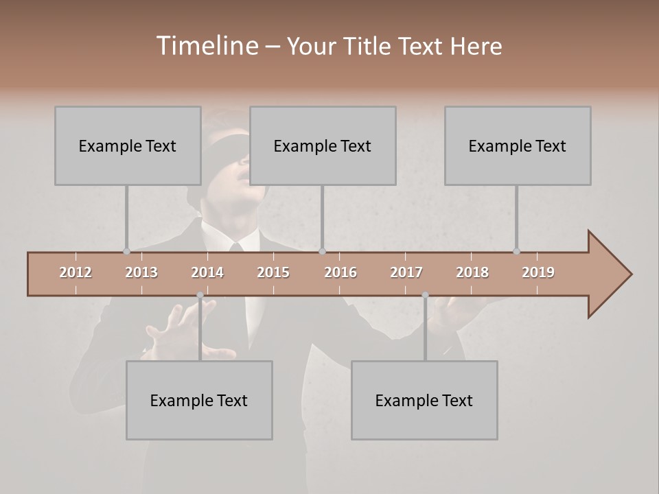 White Blindfolded Touch PowerPoint Template