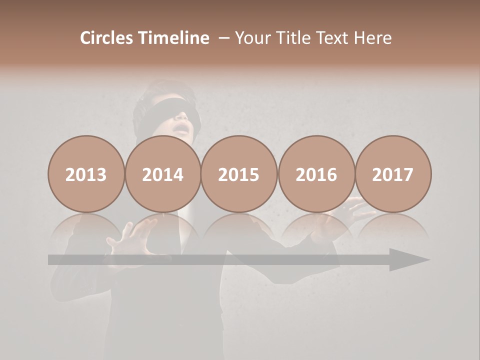 White Blindfolded Touch PowerPoint Template