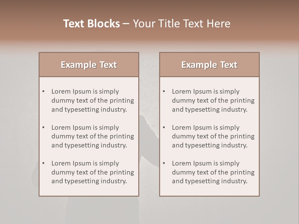 White Blindfolded Touch PowerPoint Template