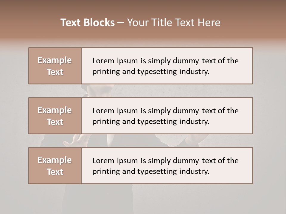 White Blindfolded Touch PowerPoint Template